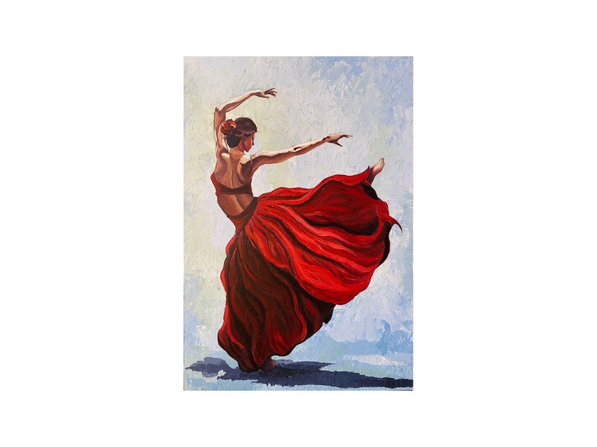 Bailarina Roja de Croko — obra de arte original