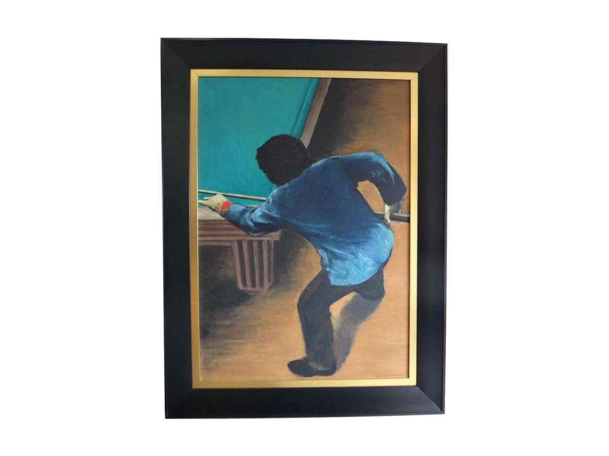 Billarista de Saturnino Ramírez, obra de arte original